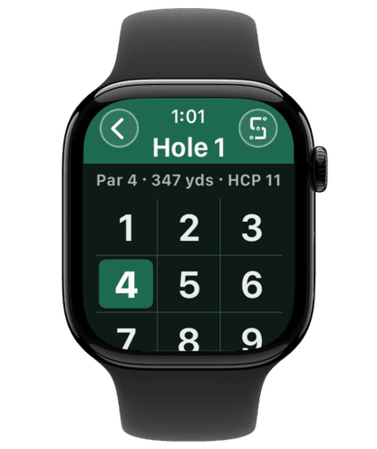Actual Apple Watch score entry